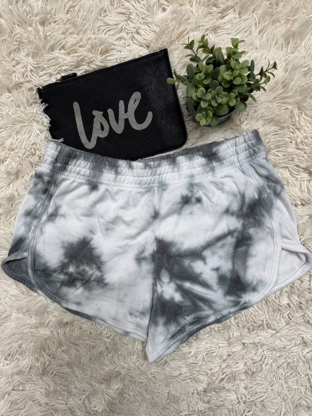Reflex Tie-Dye Terry Shorts 💗 Gray & White